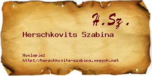 Herschkovits Szabina névjegykártya