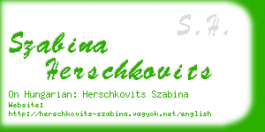 szabina herschkovits business card